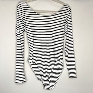 H&M Striped Long Sleeve Bodysuit
